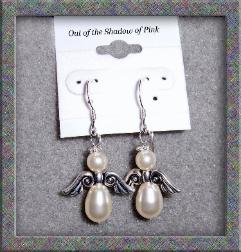 Guardian Angel  Birthstone Earrings - Pearl  (click to enlarge)